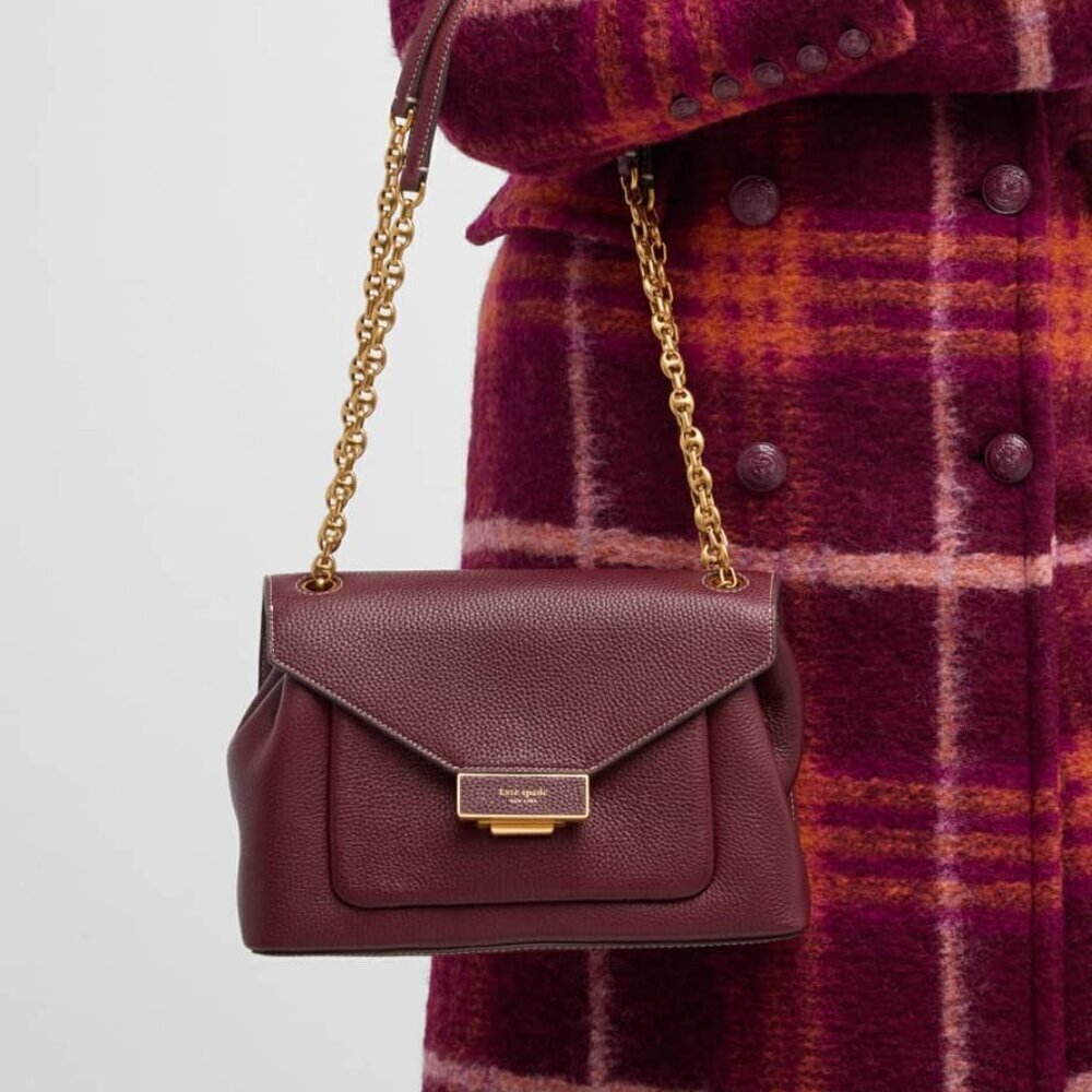 Kate Spade Gramercy Convertible Medium Red Cordovan Leather Bag